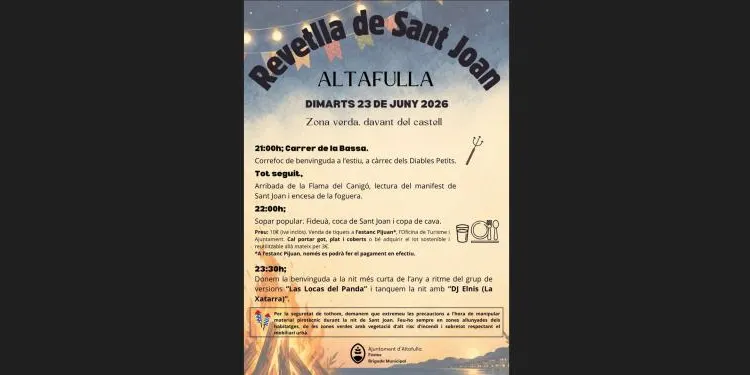 Altafulla dona el tret de sortida a l’estiu amb una revetlla de Sant Joan tradicional, amb una bona dosi de foc, diversió i germanor