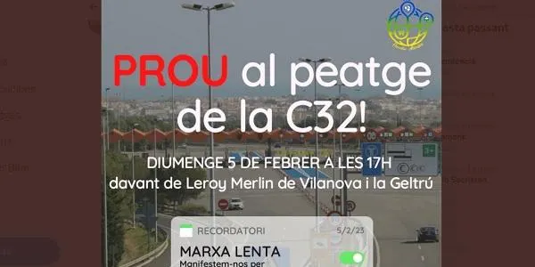 Els nous descomptes als peatges de la C-32 s'aplicaran a partir del 2 de març