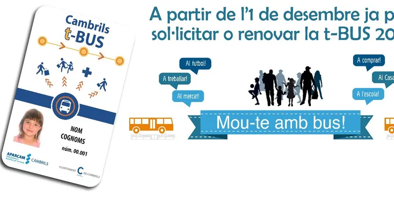 Les persones empadronades a Cambrils podran renovar la t-BUS del 2022 a partir de l’1 de desembre