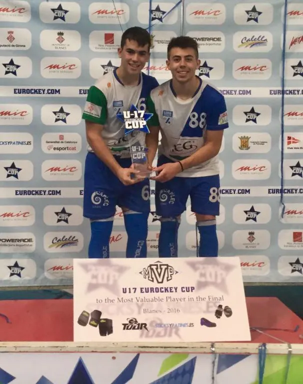 Pol Besolí i Jordi Badia, campions d'Europa U17 d'hoquei patins