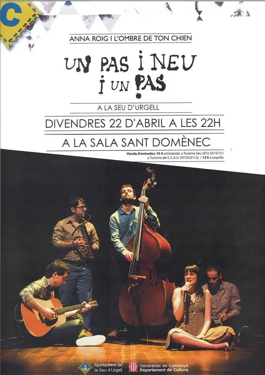 Anna Roig i L'ombre de ton chien, en concert a la Seu la vigília de Sant Jordi