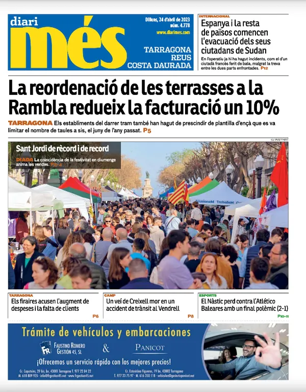 Consulta les portades dels diaris d'aquest 24 d'abril