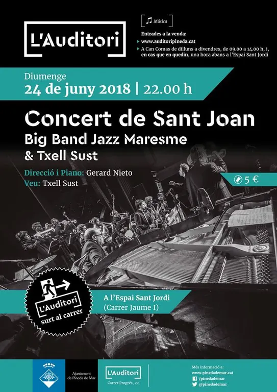 Concert de Sant Joan amb «La Big Band Jazz Maresme i Txell Sust»
