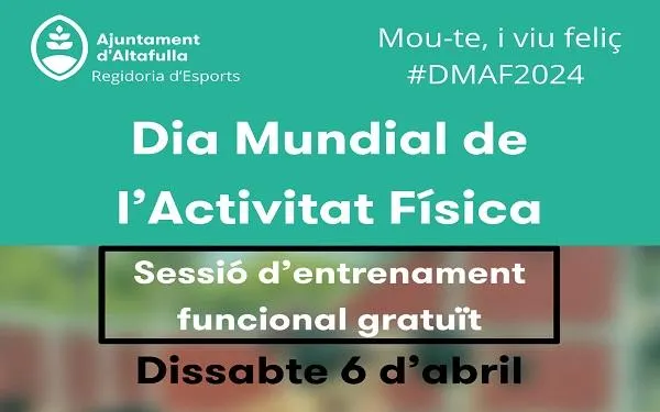 Altafulla celebrarà el Dia Mundial de l’Activitat Física aquest dissabte amb un entrenament funcional gratuït