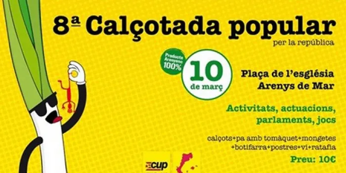 La CUP farà demà la 8ena edició de la Calçotada Popular per a la República