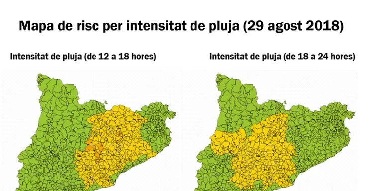 Protecció Civil activa la fase de prealerta per pluges intenses aquest dimecres