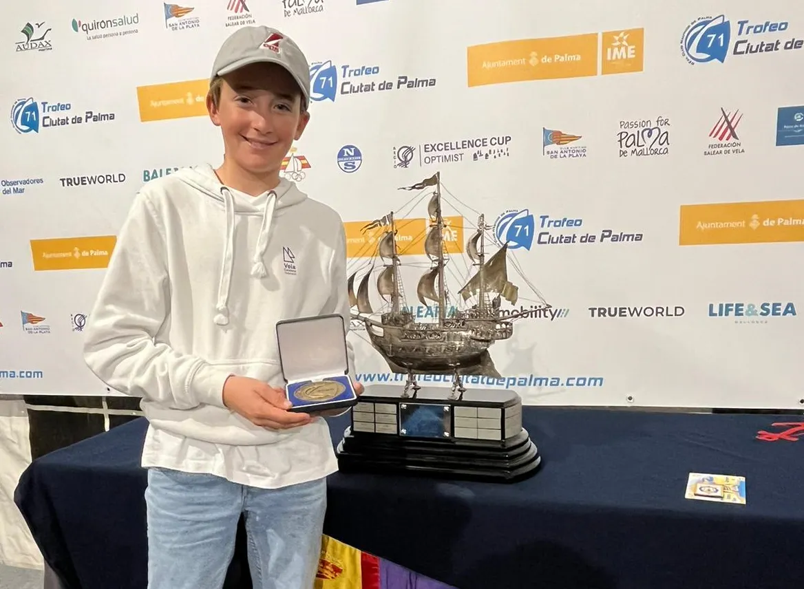 Joan Domingo, del Club Nàutic Cambrils, tercer classificat al Trofeu Ciutat de Palma