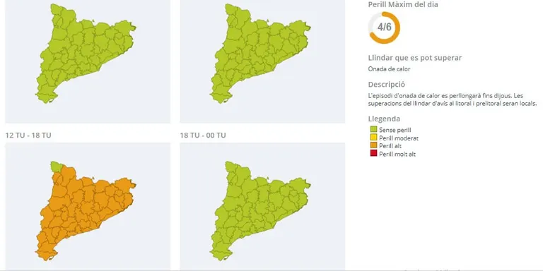 Protecció Civil activa l'avís per onada de calor fins el proper dijous