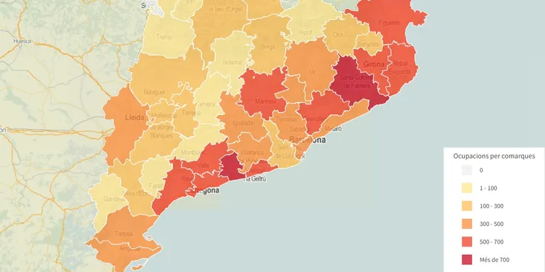 La Selva és la comarca amb la ràtio d’ocupacions d'habitatges més alta de Catalunya