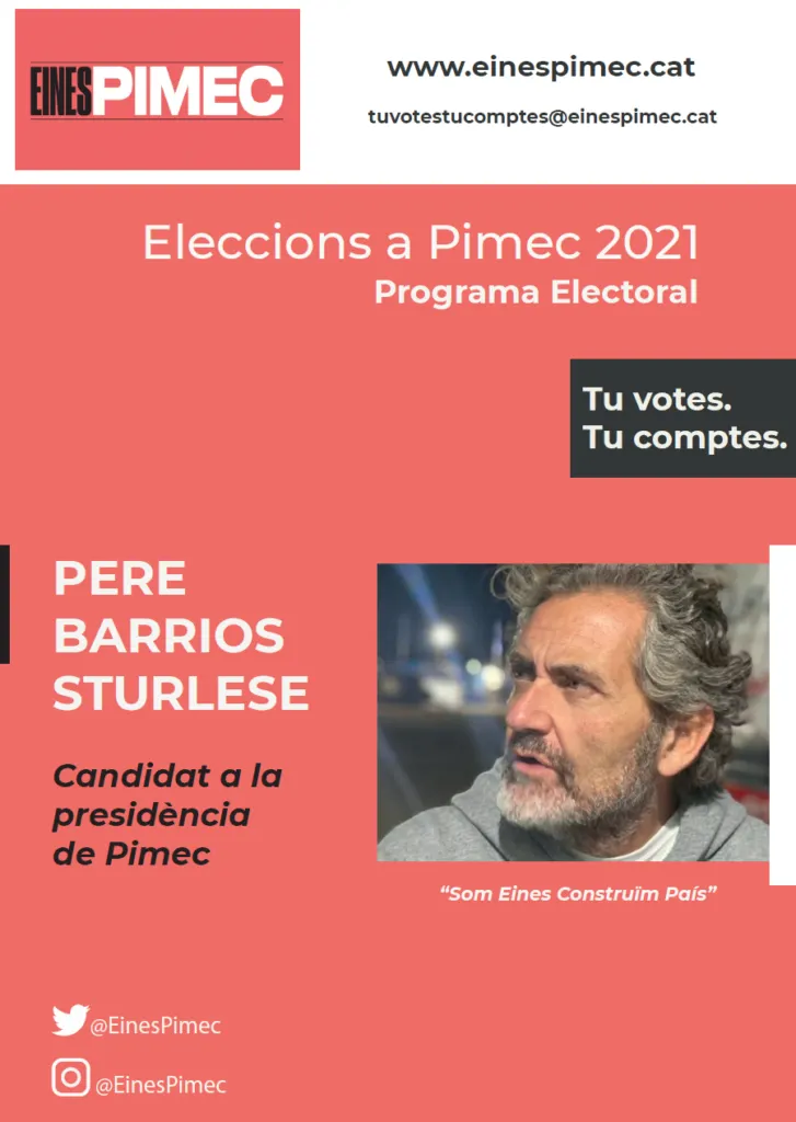 Eines Pimec presenta la candidatura que encapçala Pere Barrios