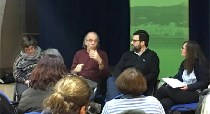Ricard GomÃ  i Ricard FernÃ¡ndez, durant l'acte d'ahir 
