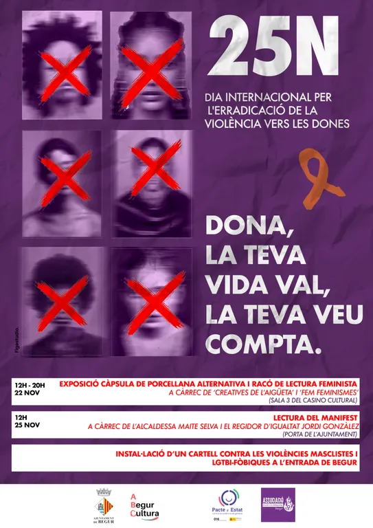 Begur se suma al 25 de novembre amb actes per combatre la violència masclista i LGTBI-fòbica
