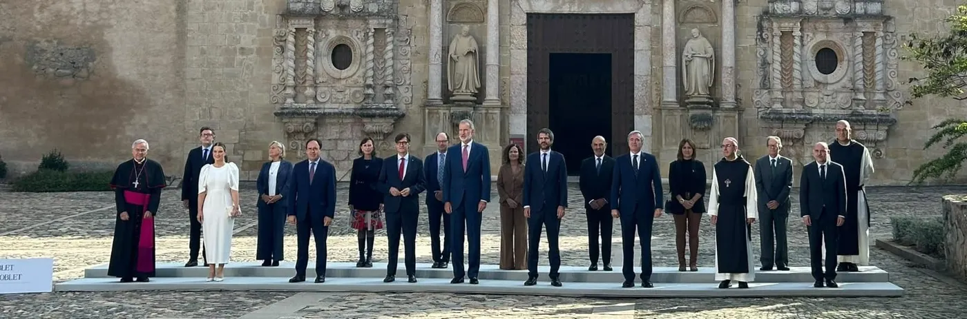 El rei Felip VI presideix la reunió del Reial Patronat del Monestir de Poblet