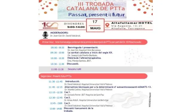 Altafulla acollirà el 17 de maig una trobada sobre la malaltia rara PTTa
