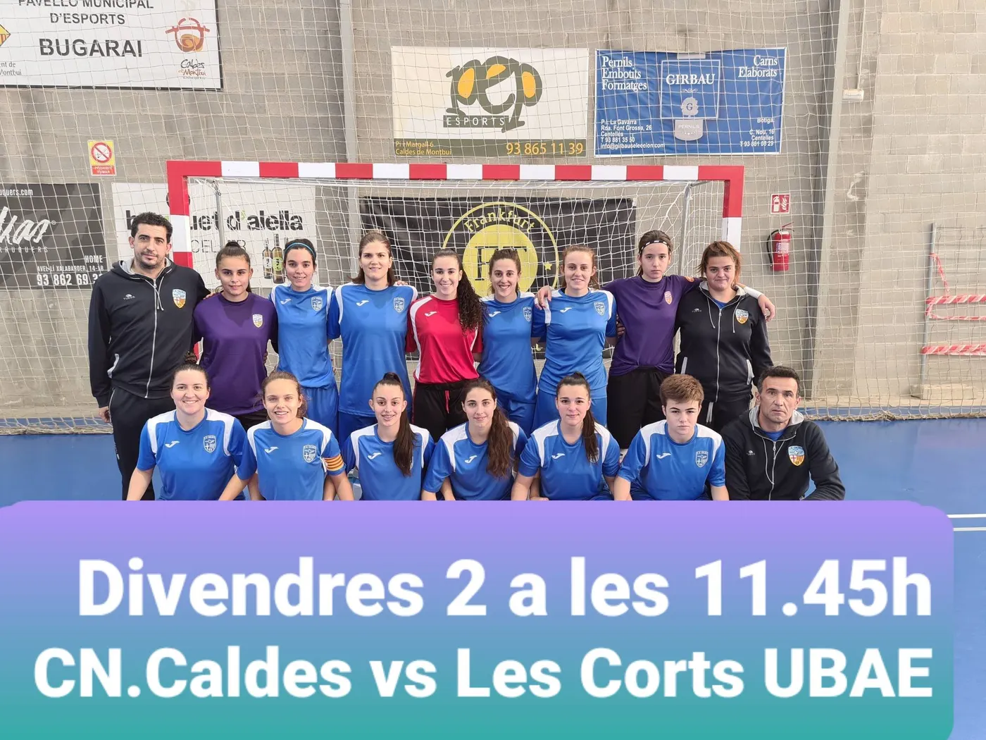 El Futbol Sala CN Caldes femení buscarà, demà divendres davant Les Corts UBAE, el primer triomf a la fase d’ascens a primera divisió nacional