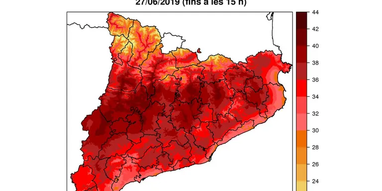 Temperatures de rècord en un mes de juny a l'Alt Urgell, amb 42ºC a Oliana