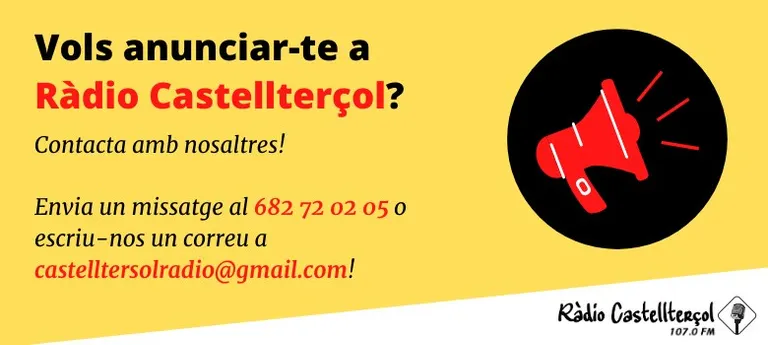 Vols anunciar-te a Ràdio Castellterçol?
