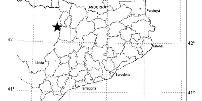 Un terratrèmol de 3,8 graus a Sopeira es deixa notar a l'Alt Pirineu