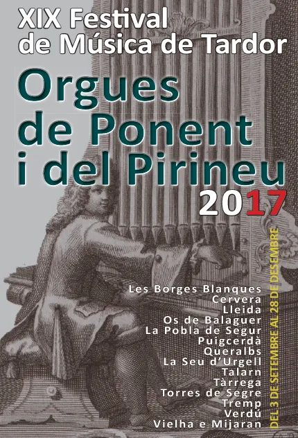 La Seu acollirà un dels concerts del XIX Festival de Música de Tardor Orgues de Ponent i del Pirineu