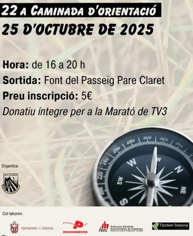 El Centre Excursionista del Solsonès celebra dissabte la 22a edició de la Caminada d'orientació