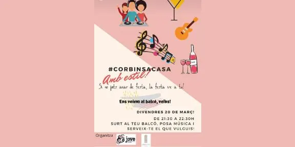 Corbins impulsa la nova campanya "Corbinsacasa" per fer més amena la quarentena