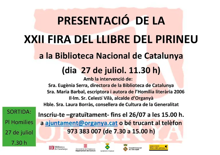 La Fira del Llibre del Pirineu es presenta a la Biblioteca Nacional de Catalunya