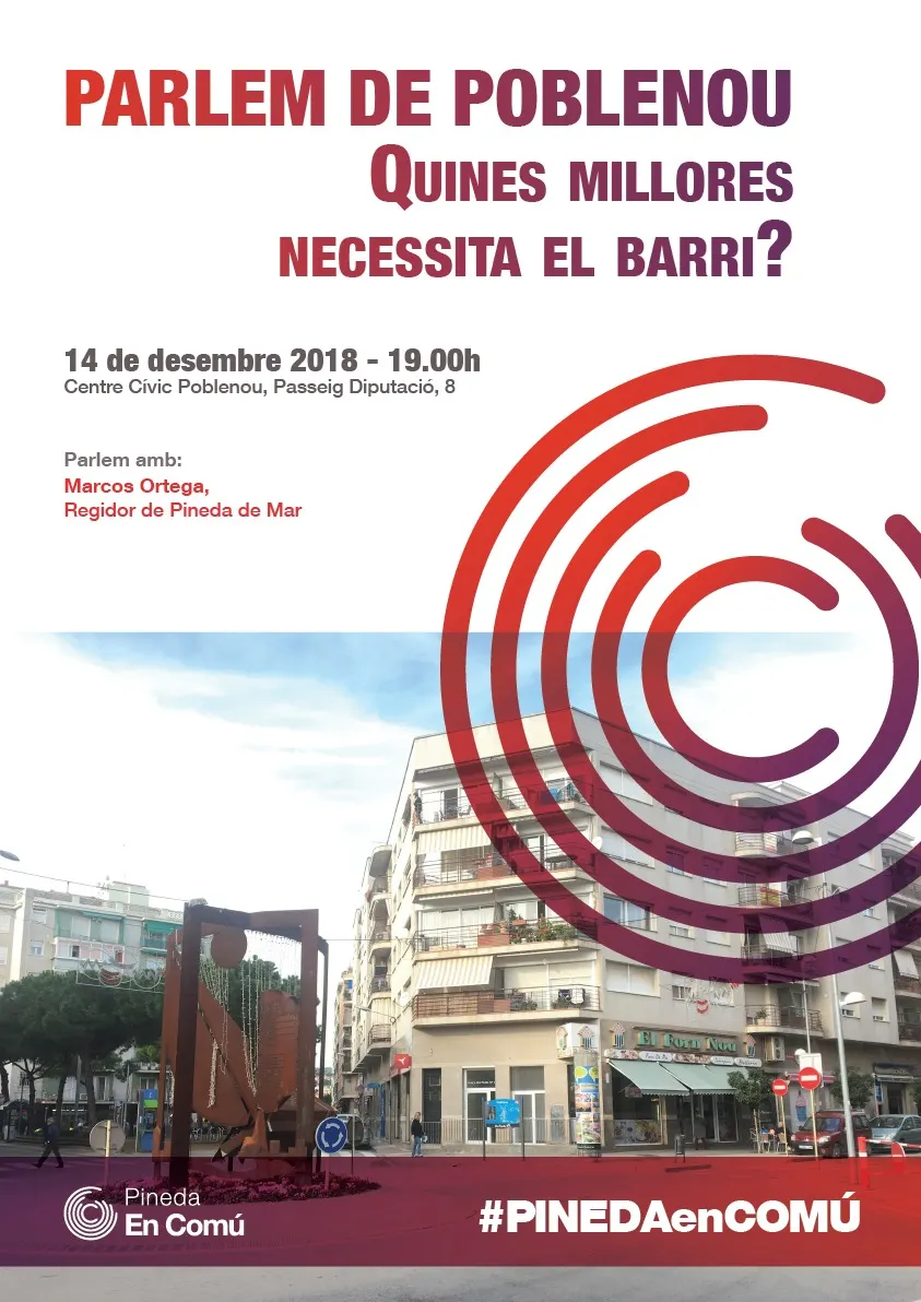 Pineda en Comú farà una assemblea oberta a Poblenou