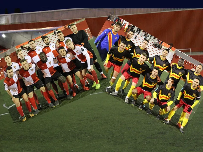 Rubí B i Veinti van protagonitzar el segon derbi de la temporada / Fotomuntatge