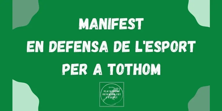 La plataforma “Defensem tot l’esport” pren empenta