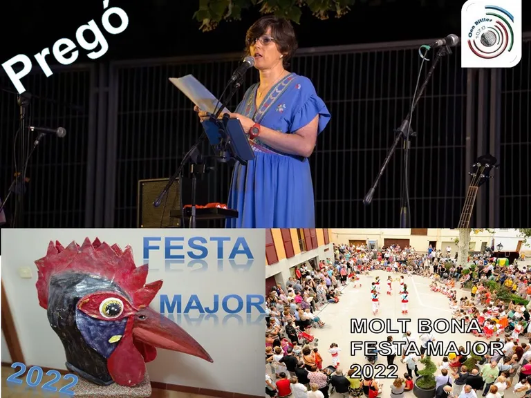 Pregó realitzat per la Remei Marimon a la Festa Major 2022 de Sant Pere de Riudebitlles.