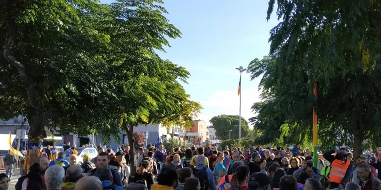 Una quarantena d'agramuntins, a la Marxa per la Llibertat