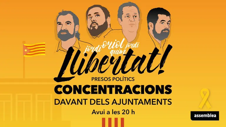 Convocada una nova concentració a la Seu per reclamar l'alliberament dels Jordis i els exconsellers empresonats