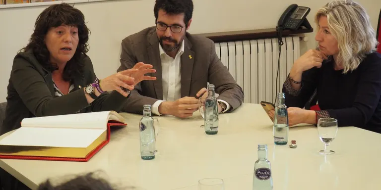 Recepció de l'Ajuntament de la Seu a Teresa Jordà
