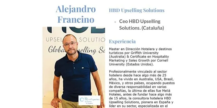 L’altafullenc Jano Francino és escollit com un dels 150 empresaris del sector turístic més influent de l’Estat