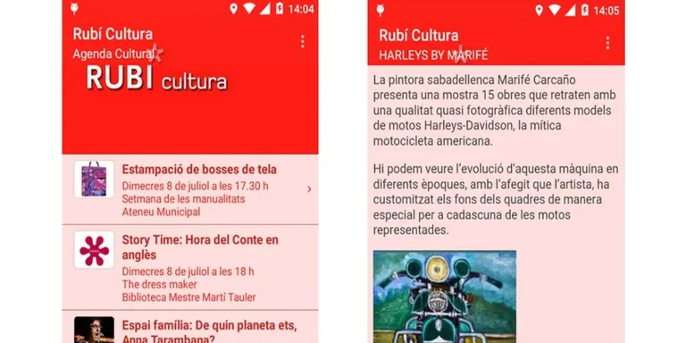 L’agenda cultural de Rubí ja es pot consultar a través del mòbil