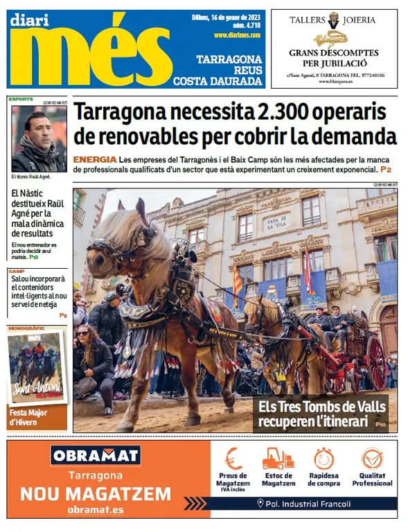 Consulta les portades dels diaris d'aquest 16 de gener