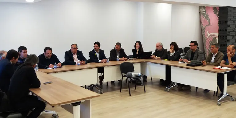 Reunió de la comissió de seguiment de les obres de condicionament de la C-14 entre Organyà i Montant de Tost