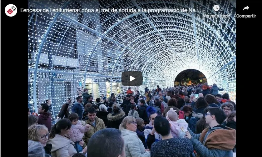 L'encesa de l'enllumenat dóna el tret de sortida a la programació de Nadal