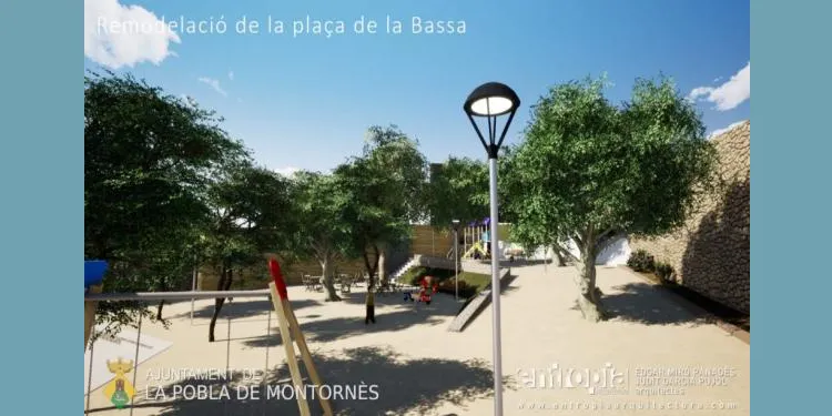Comencen les obres de remodelació de la plaça de la Bassa de la Pobla de Montornès