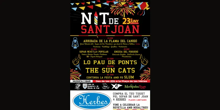 Revetlla de Sant Joan a la plaça de les Mèlies