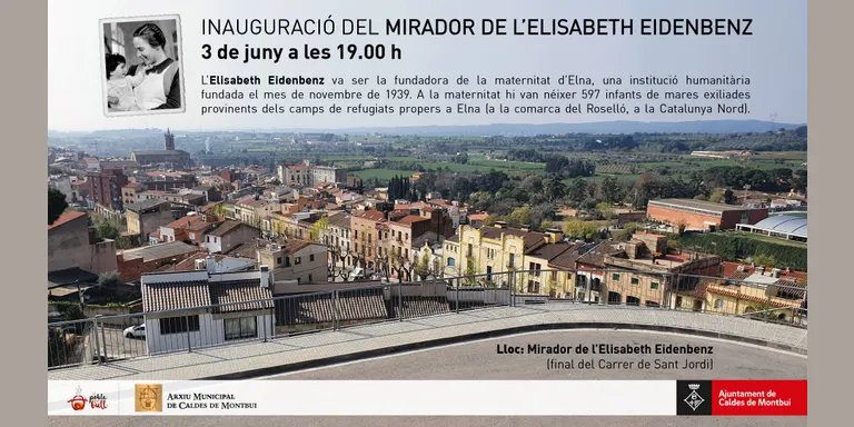 El dijous 3 de juny s’inaugurarà el mirador d’Elisabeth Eidenbenz