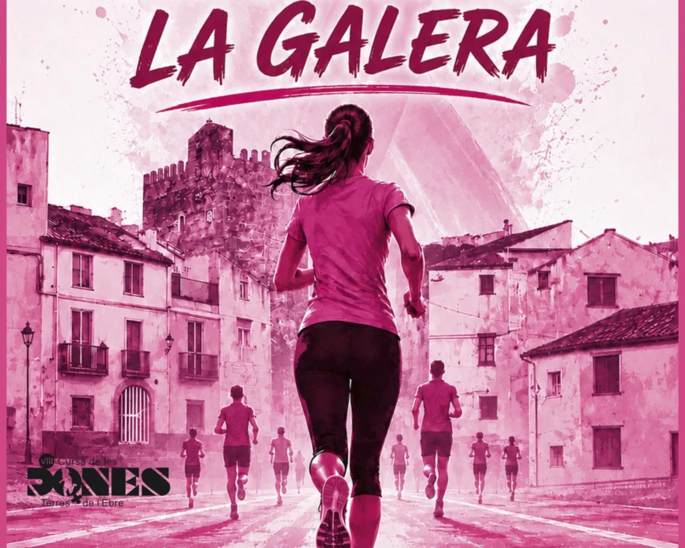 Cartell de la VIII Cursa de les Dones de les Terres de l'Ebre a la Galera.