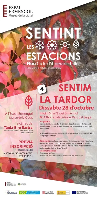 El cicle 'Sentint les estacions' es reprèn amb la sessió sobre la tardor