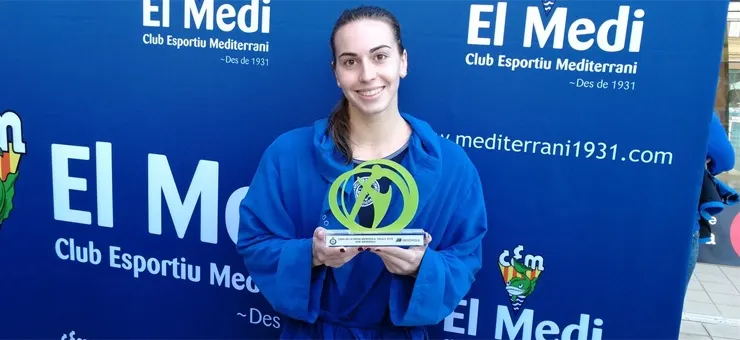 Bea Ortiz va rebre el reconeixement a la jugadora més valousa de la Copa de la Reina / Foto: RFEN