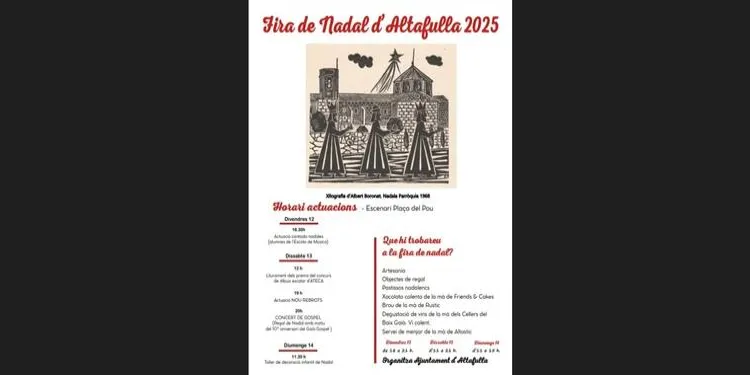 La Fira de Nadal d’Altafulla comptarà amb 55 paradetes de venda i degustació de productes nadalencs