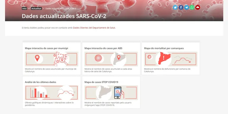 Salut millora els mapes interactius COVID-19 que proporcionen informació actualitzada sobre la pandèmia