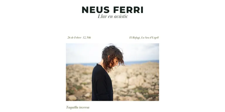 Neus Ferri presenta a la llibreria El Refugi el seu nou treball discogràfic, 'Llar'