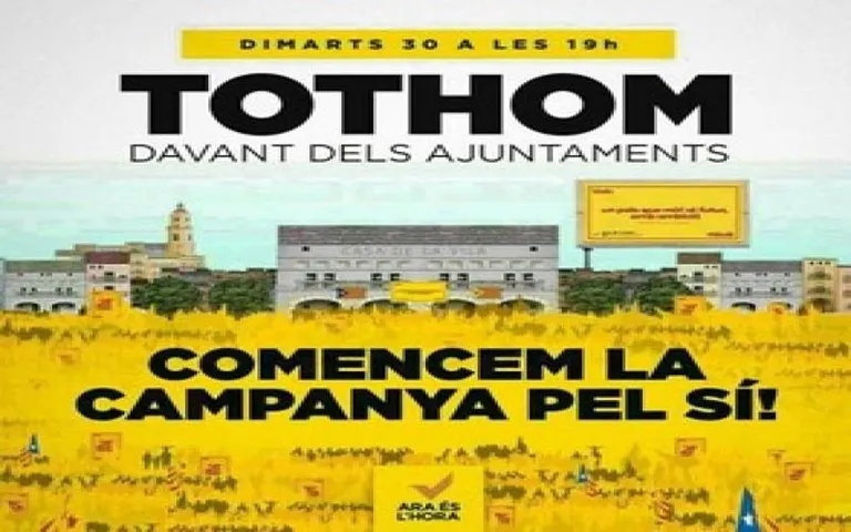 L’ANC d’Altafulla es concentrarà aquest dimarts a les 19h davant de l’Ajuntament en el marc de la campanya unitària ‘Ara és l’hora’