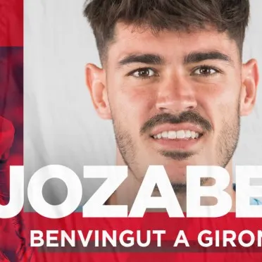 Roda de premsa de presentació del nou migcampista del Girona Jozabed.