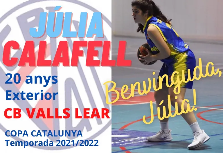 Júlia Calafell s’incorpora al CB Valls Lear